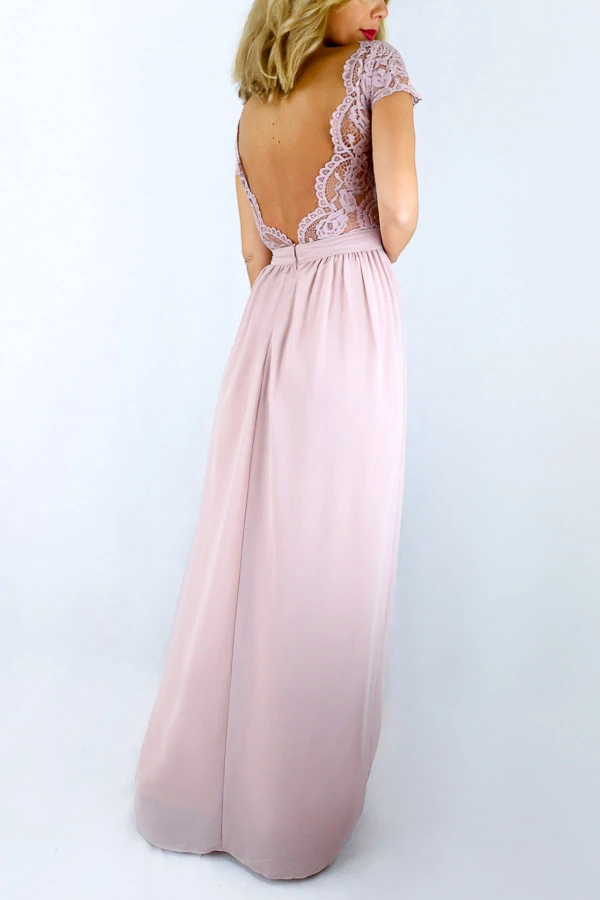 Vestido de renda sales comprido